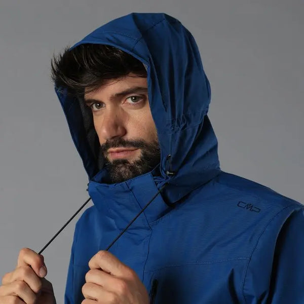 Chaqueta Hombre Impermeable con Gorro Desmontable