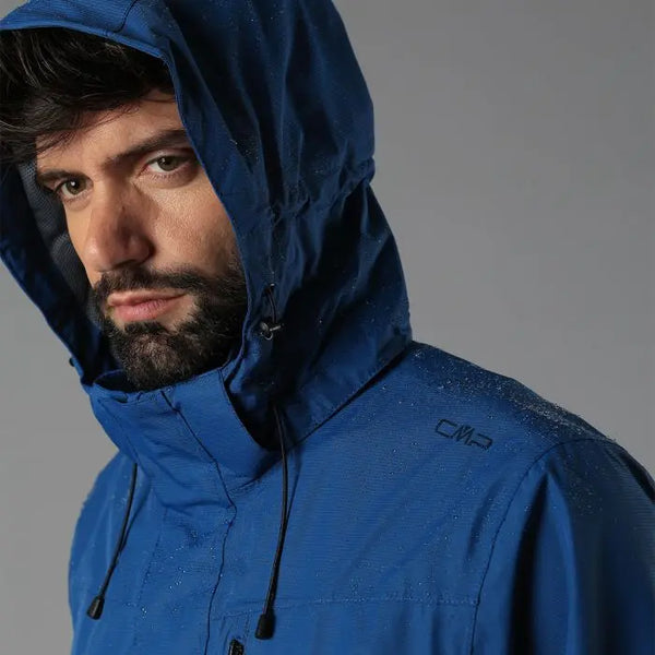 Chaqueta Hombre Impermeable con Gorro Desmontable